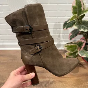Coach Alexandra Fatigue Green Mid-Calf Bootie Olive Heeled Boots thumbnail 10