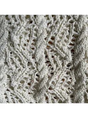 Cable Knit Cardigan Coquette‎ Comfortable Cozy Stretch Bohemian Beach Resortwear thumbnail 12