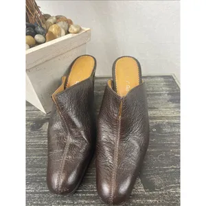 Unisa Brown Leather Sultana Mule Heel Shoes 7 thumbnail 2