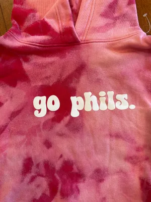 Old Navy Custom made Philadelphia phillies acid wash go phils sweatshirt thumbnail 2