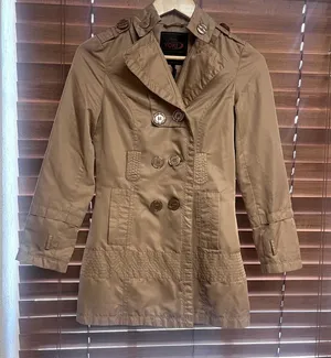 Yoki New York Waterproof Trench Coat Size‎ M Beige Classic Rain Jacket (No Belt) thumbnail 1