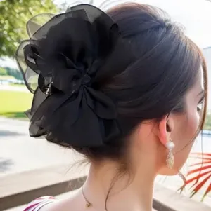 Big Bow Claw Clip Black thumbnail 1