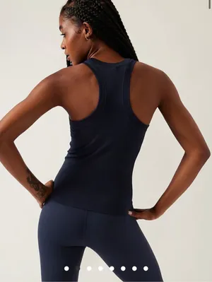 Athleta Renew Seamless Racerback Tank Navy thumbnail 2