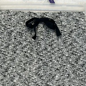 LOU GREY for LOFT Skirt Medium Black White Gray Tweed Pencil Mini‎ Drawstring thumbnail 3