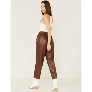 Ariat Womens Brown Faux Leather Western Jogger Pants High Rise Size L‎ 1005037 thumbnail 2