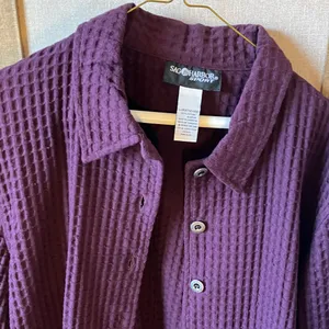 FINAL MARKDOWN Sag Harbor Sport Textured Plum unlined jacket large thumbnail 3