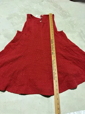 Free people Red Textured tank tunic small valiant poppy MSRP$148 thumbnail 3