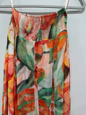 White House Black Market Drama Maxi Skirt – Jungle Flower Print NWT Size 00 thumbnail 5