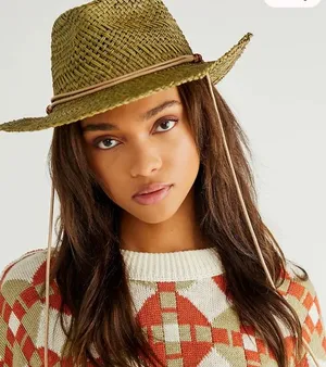 Free People Straw Cowboy Hat thumbnail 1