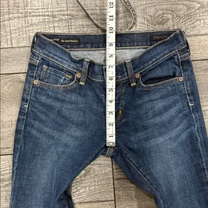 Citizens Of Humanity Margo Low Waist, Boot Cut Stretch Blue Jeans thumbnail 6