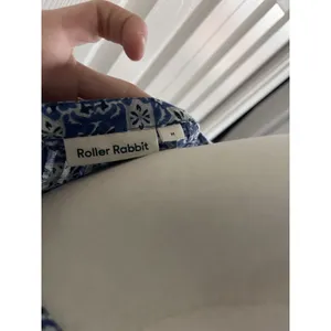 Roller Rabbit Longline Printed Tunic Top Blue/White Size Small thumbnail 3