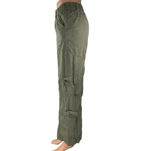 Urban Outfitters BDG Women's Green Wide Leg Baggy Trousers Cargo Pants Size XS thumbnail 2