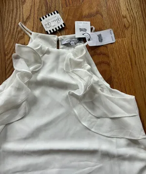 Naked Zebra NWT White Boutique Dress thumbnail 2