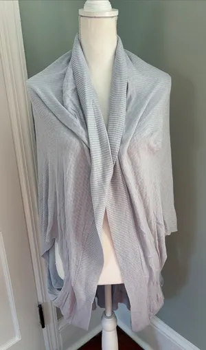 lululemon athletica Light Gray Periwinkle Open-Front‎ Knit Cardigan One Size thumbnail 1