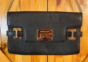 Michael Kors black leather chain purse (7838) thumbnail 1