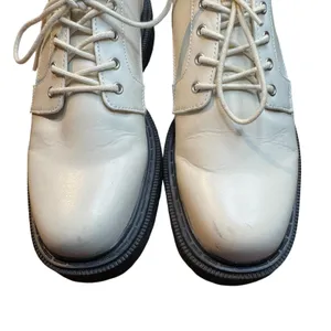 Aldo Shoes Womens 8 White Synthetic Lace Up Lug Sole Platform Flats Oxfords thumbnail 2