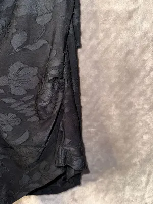 H&M Divided Black Floral Textured Halter Neck Mini Dress Size M thumbnail 2