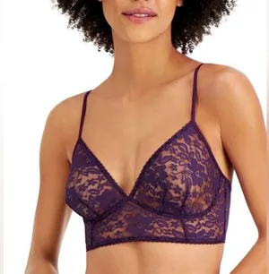 NWT INC International Concepts Women’s Lace Bralette | Size: L | Purple Dynasty thumbnail 1