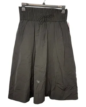 Spanx Poplin Smocked A-Line Midi Skirt Size Medium Smocked Waistband NWT thumbnail 1