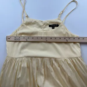 FORE Yellow tiered maxi dress flowy summer dress adjustable straps Size Small thumbnail 15
