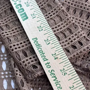 Tunnel Vision Women's XXL Crochet Duster Open Cardigan Taupe Boho Long Sleeve thumbnail 10