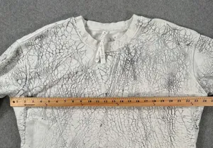 Lululemon Perfectly Oversized Crew Sweatshirt Women's 8 White/Gray Pattern thumbnail 6