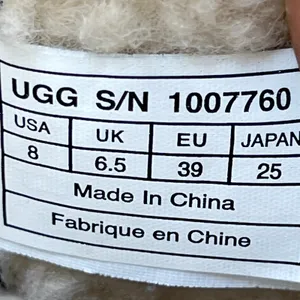 UGG Simmens Black Leather Shearling Lined Winter Boots 1007760 Womens 8 thumbnail 2