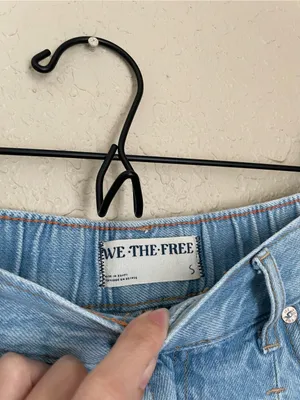 Free People We the Free Danni High Rise Short Size Small Light Wash Cuffed Roll thumbnail 5