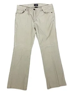 Polo Jeans Co Ralph Lauren Beige Corduroy Bootcut Pants 12x30 Y2K Retro‎ Style thumbnail 1