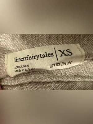 Linen Fairytales 100% Linen Oatmeal Overalls Jumpsuit XS Lantern Leg Lagenlook thumbnail 8