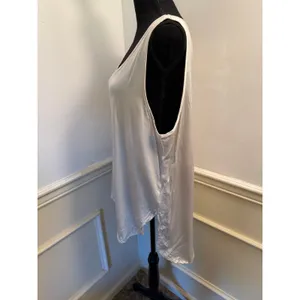 PJ Harlow "Jackie" Satin High-Low Cami Tank Top Silk Blend Quiet Luxury Layer thumbnail 3