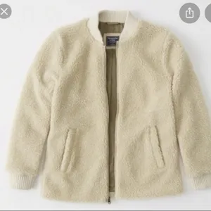 Abercrombie & Fitch Oversized Sherpa Zip‎ Up Bomber Jacket Size M thumbnail 2