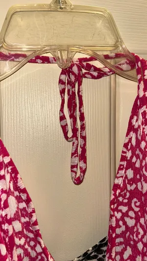 SheIn Pink leopard print halter top thumbnail 8