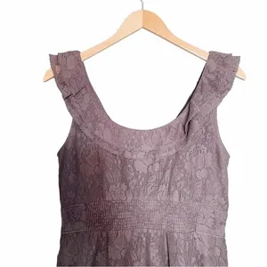Anthropologie Maeve Dress Women's Size Small Y2K Gray Lace Ruffle Short Sundress thumbnail 8