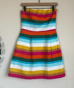 Trina Turk Strapless Striped Mini Dress thumbnail 1