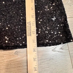 DKNY‎ Black Sequin Short Sleeve T-Shirt Top Womens Size Small S Sparkle Glam thumbnail 6