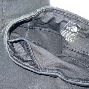 The North Face knit pants pull on XS mid rise black logo wide leg womens stretch thumbnail 9