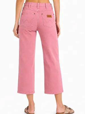 Wrangler Heritage high-rise straight-leg crop jeans dusty pink size 26 thumbnail 2