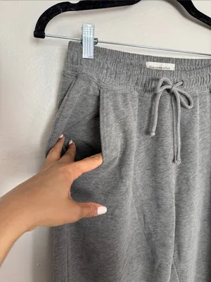 Abercrombie & Fitch Gray pull on Drawstring Jogger Sweatpants with pockets thumbnail 5