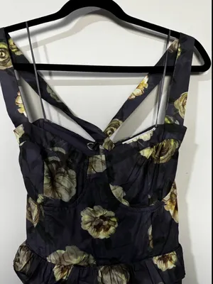 Petal & Pup Lillee Tiered Maxi Dress Lavender Floral Size M thumbnail 5