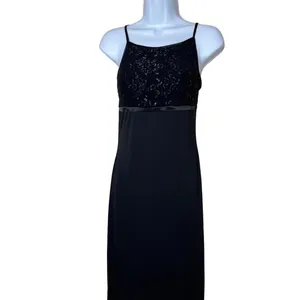 I.N. San Francisco Womens Size S Black‎ Vintage Maxi Gown thumbnail 2