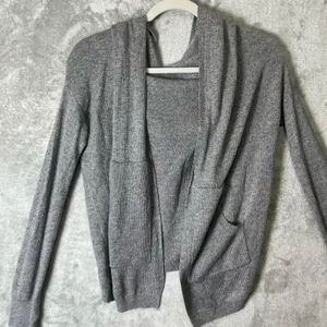 Lululemon Cabin Yogi Reversible Wrap Heathered Medium Grey Small Tencel Cashmere thumbnail 2