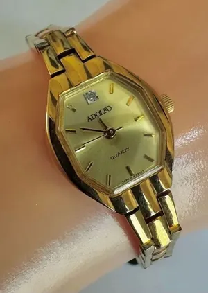 Adolfo Gold-Tone Quartz Watch w/ Diamond Accent thumbnail 1