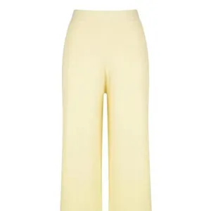 Charlie Holiday Delilah Butter Ribbed Knit High Rise Wide Leg Lounge Pants thumbnail 3