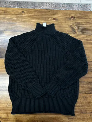 J. Crew Relaxed Rollneck Sweater in Black Size Small NWT thumbnail 2