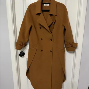 LATTELIER side slit double breasted wool coat in camel brown tan size‎ small thumbnail 2