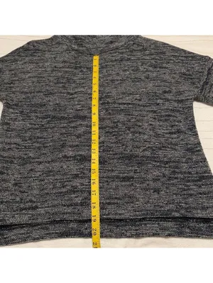 Madewell Marled Mockneck Sweater Women's Small Navy‎ Blue White Knit Pullover thumbnail 5