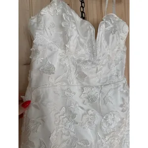 NWT Lulus Immense Elegance White Floral Embroidered Bustier Mini Dress Party M thumbnail 4