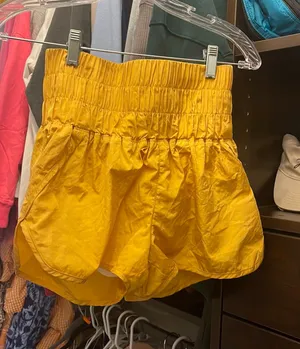 Free People Movement Gold Shorts thumbnail 1