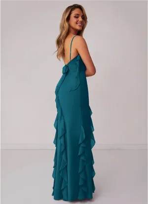 Azazie Ink Blue Maxi Dress Barbie Edition thumbnail 4